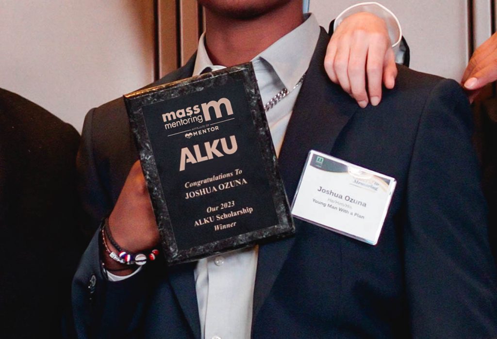 Josh's award plaque.