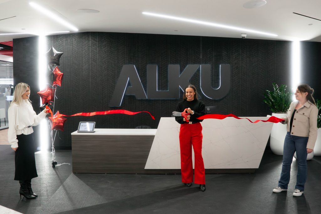 ALKU's Andover office ribbon cutting ceremony.